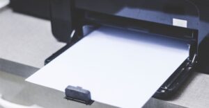 printer holding printer paper