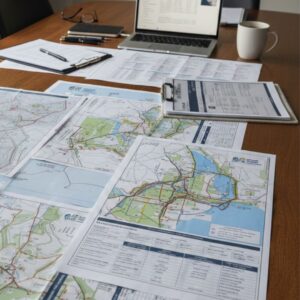 GIS mapping documents.